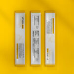 Top View of 3 Sachet Sticks Mockup