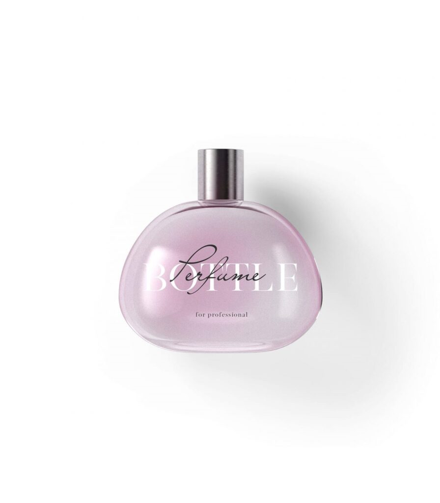 Top View of Trendy Minimal Perfume Mockup