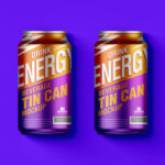 Top View of Two Beverage Tin Cans Mockup