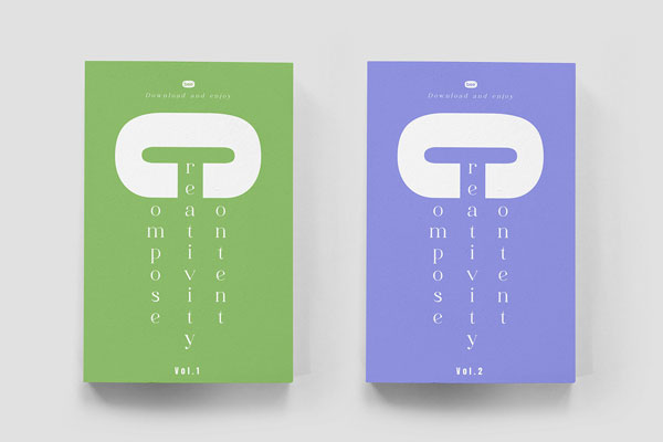 Top View of Two Book Covers Mockup