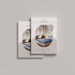 Top View of Two Classy A4 Flyers Mockup