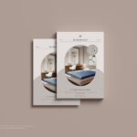 Top View of Two Classy A4 Flyers Mockup