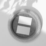 Top View of Two Elegant Business Cards Mockup