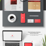 Top View of Two Gorgeous Stationery Mockups