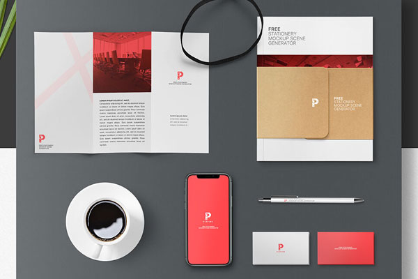 Top View of Two Gorgeous Stationery Mockups