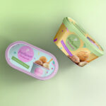 Top View of Two Ice Cream Tubs Mockup
