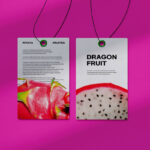 Top View of Two Tags Mockup with an Overlay Shadow