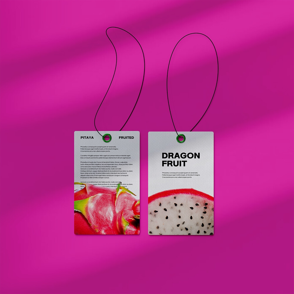 Top View of Two Tags Mockup with an Overlay Shadow