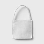 Top View of Two Tote Felt Bags Mockup
