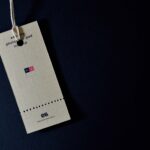 Top View of Vertical Clothing Tag Mockup