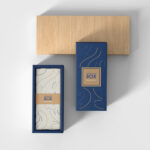 Top View of Vertical Gift Box Mockup