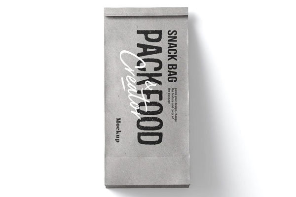 Top View of Vintage Paper Bag Mockup