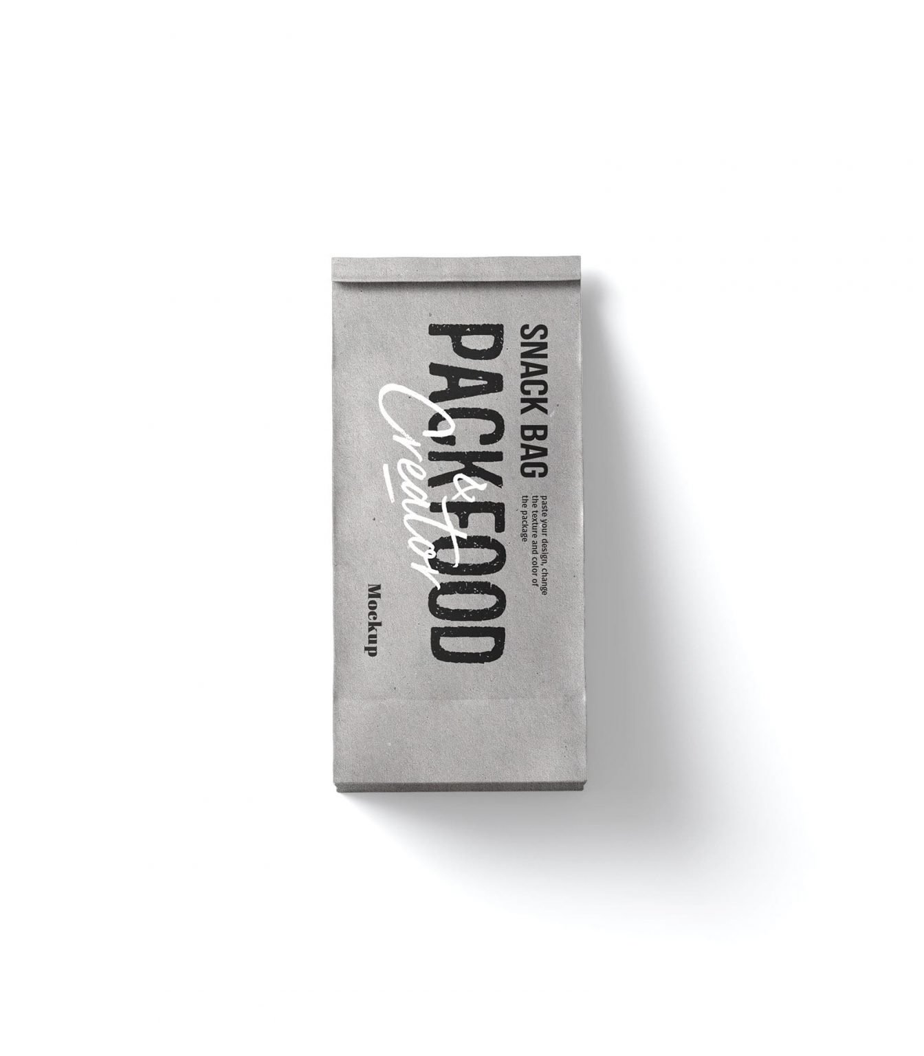 Top View of Vintage Paper Bag Mockup FREE PSD