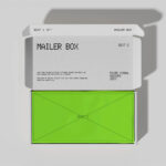 Top View Opened Mailer Box Mockup