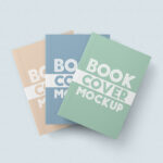Top View Softcover Books on a Clean Surface Mockup