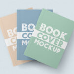 Top View Softcover Books on a Clean Surface Mockup