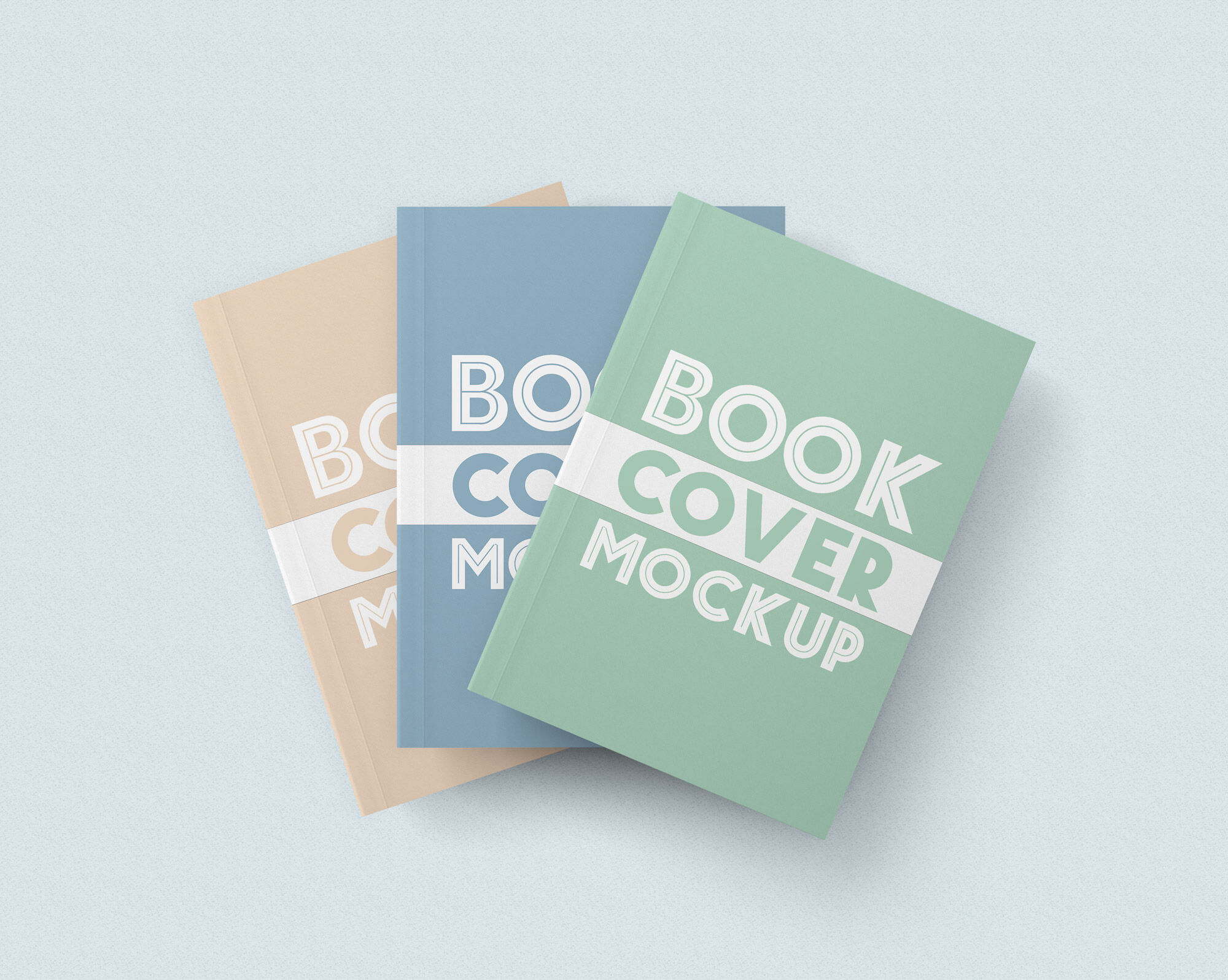 Top View Softcover Books on a Clean Surface Mockup FREE PSD