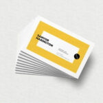 Top View Stacked Business Cards Mockup