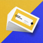Top View Stacked Business Cards Mockup