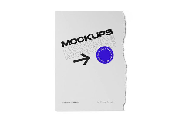 Top View Torn Paper Mockup