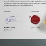 Top Vision of 3 Stamp and Wax Seal Logo Mockup