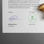 Top Vision of 3 Stamp and Wax Seal Logo Mockup