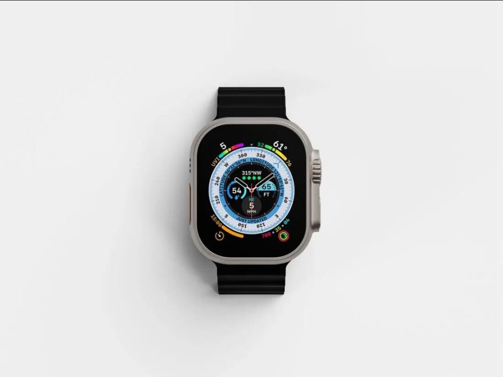 Top Vision of Apple Watch Ultra Mockup