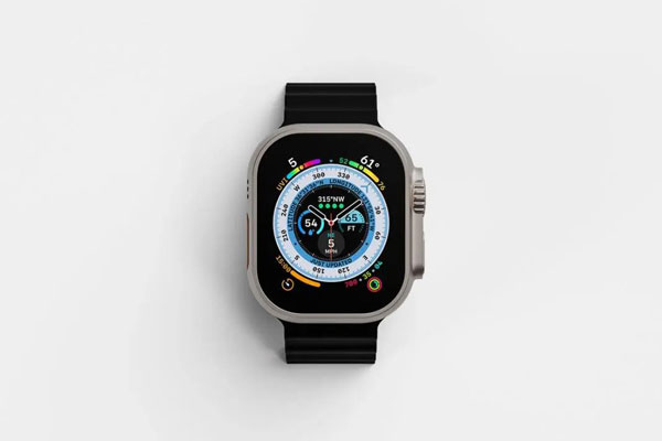 Top Vision of Apple Watch Ultra Mockup