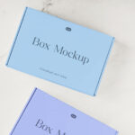 Top Vision of Cardboard Boxes Mockup