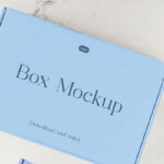 Top Vision of Cardboard Boxes Mockup