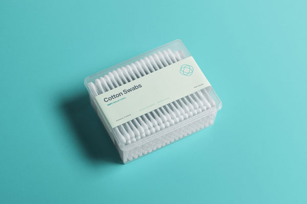Top Vision of Cotton Swabs Mockup