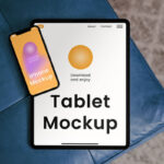 Top Vision of iPhone on iPad Mockup