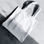 Tote Bag Mockup on Concrete Floor