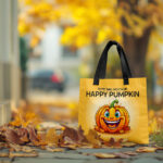 Tote Bag with Pumpkins Mockup
