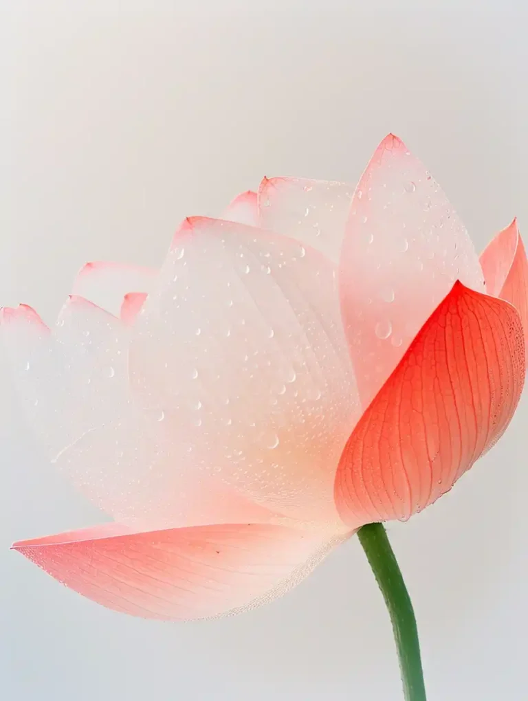 Translucent Lotus on Frosted Glass