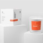 Transparent Candle Glass Mockup in 5 Views