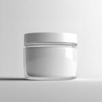 Transparent Glass Cosmetic Jar Mockup