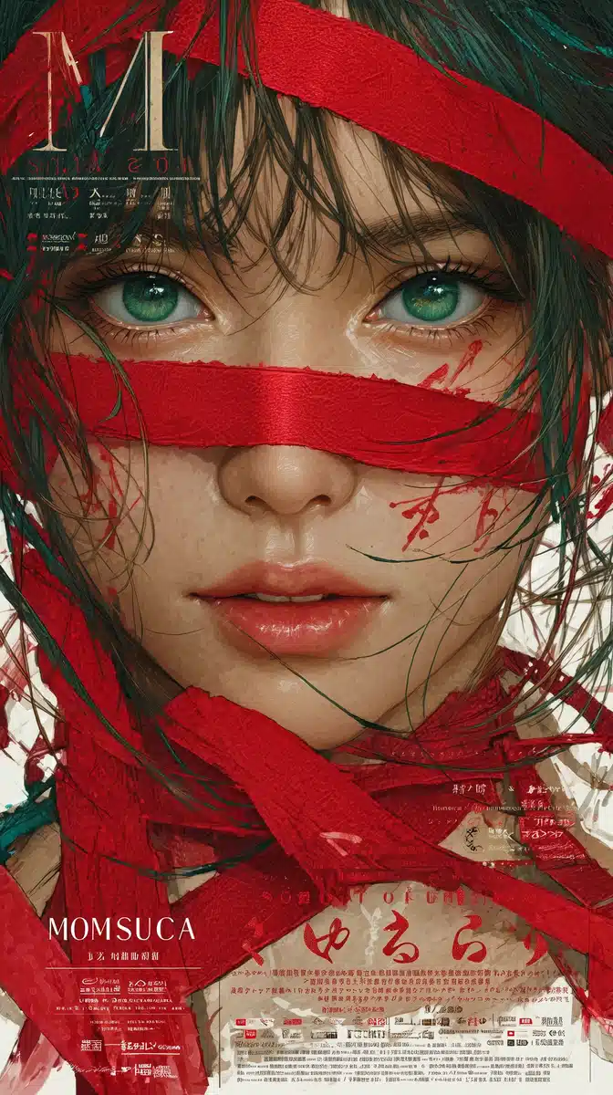 Transparent Woman with Ribbons