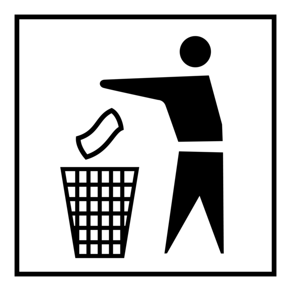 trash sign logo