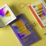 Travel Booklet with a Cotton Notebook Mockup Set