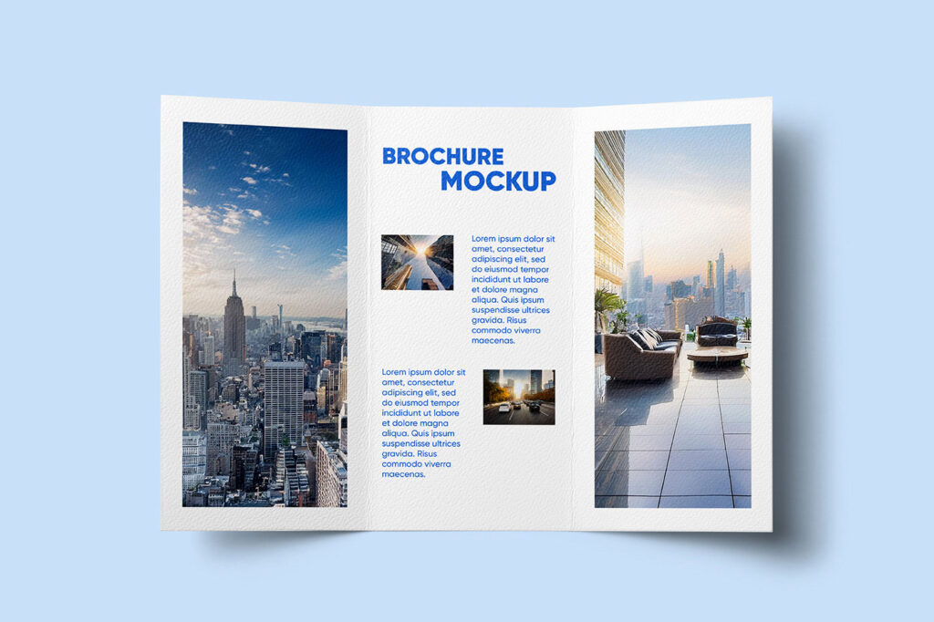 Trifold Stationery Brochure Mockup