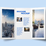 Trifold Stationery Brochure Mockup