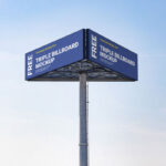 Triple Billboard Mockup with Sky in the Background