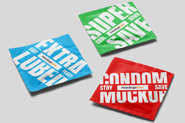 Triple Condom Mockup