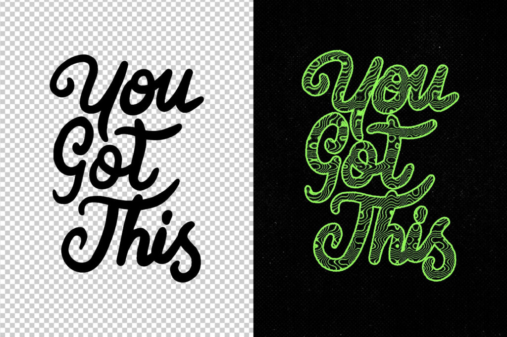 Trippy Ink Stamp Text Effect / Logo Mockup