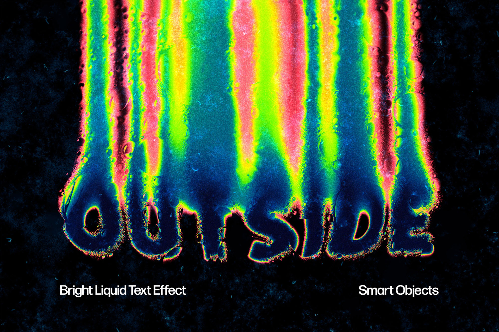 Free Trippy Liquid Distort Text Effect PSD Template