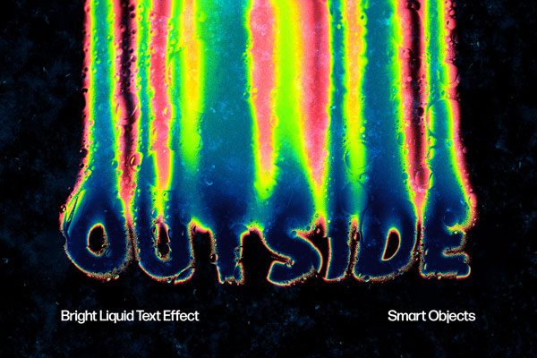 Trippy Liquid Distort Text Effect