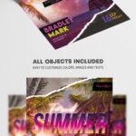 Tropical Sunset Summer Party Flyer Template
