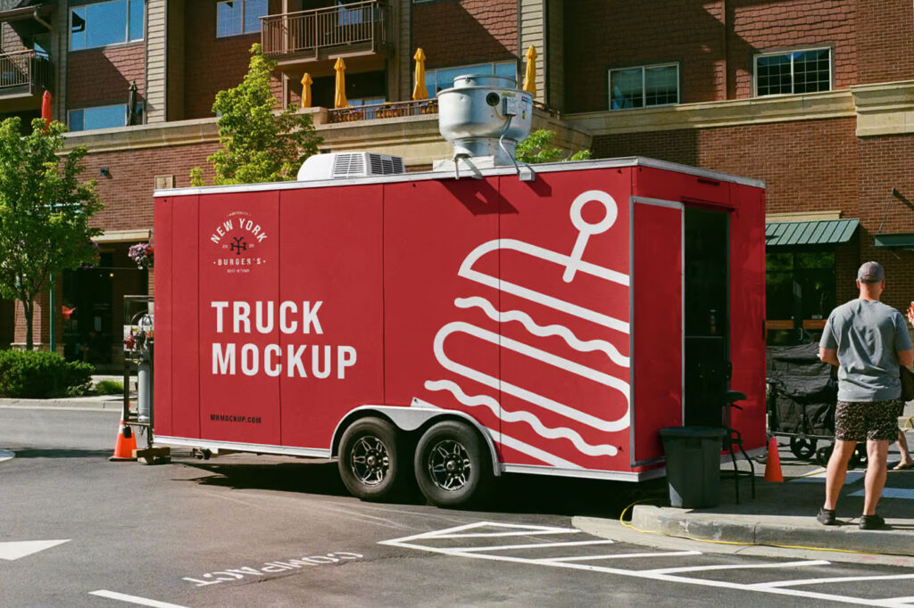 Truck Trailer Mockup