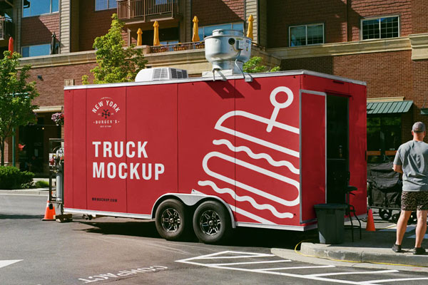 Truck Trailer Mockup